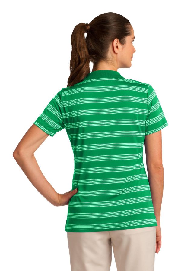 DISCONTINUED  Nike Ladies Dri-FIT Tech Stripe Polo. 578678 - Image 2