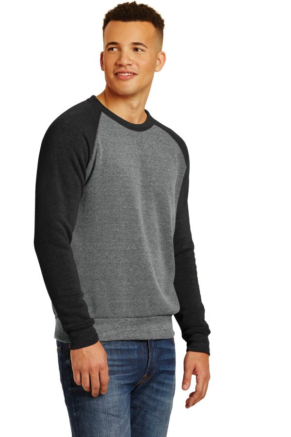 DISCONTINUED Alternative Champ Colorblock Eco-Fleece Sweatshirt. AA32022 - Image 3