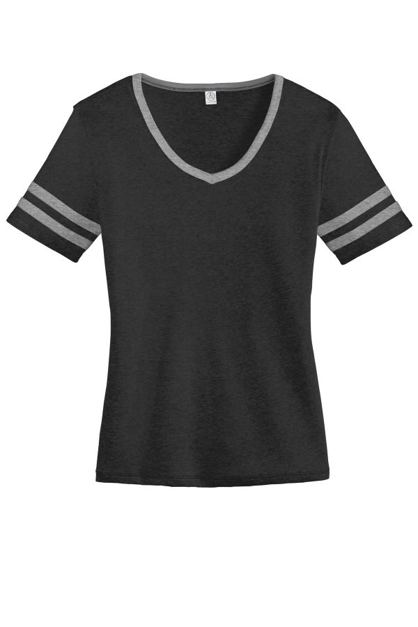 DISCONTINUED Alternative Women's Varsity Vintage 50/50 Tee. AA5058 - Image 3