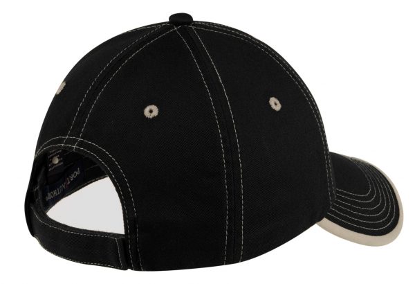 Port Authority Vintage Washed Contrast Stitch Cap.  C835 - Image 2