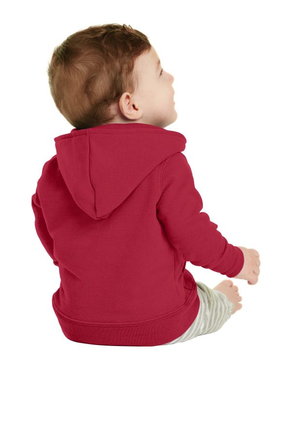 Port & Company Infant Core Fleece Full-Zip Hooded Sweatshirt. CAR78IZH - Image 4