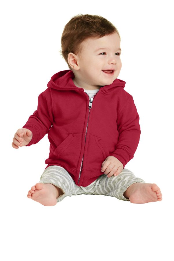 Port & Company Infant Core Fleece Full-Zip Hooded Sweatshirt. CAR78IZH - Image 3