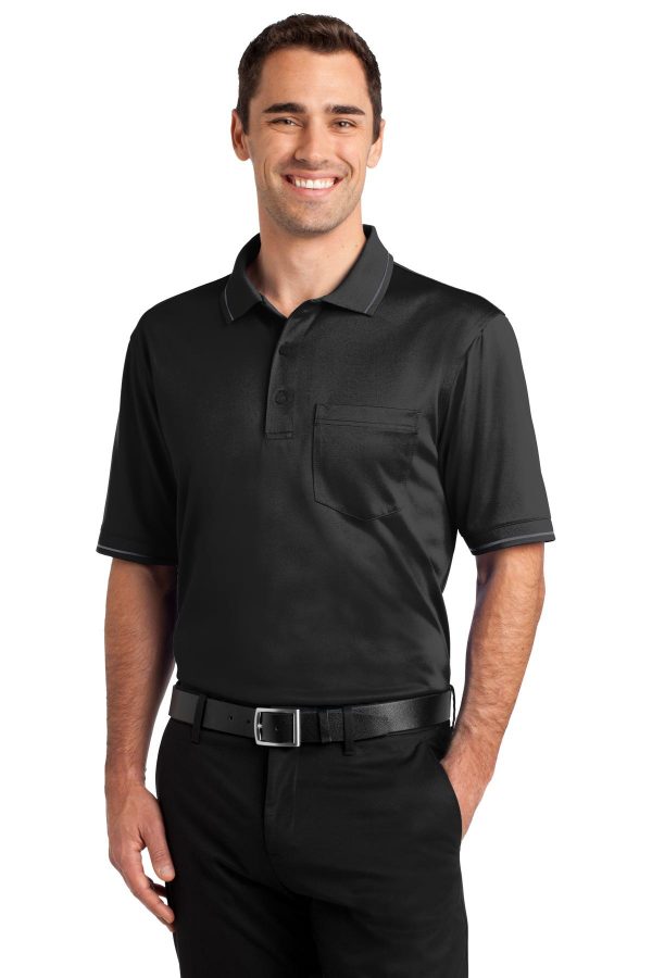 CornerStone Select Snag-Proof Tipped Pocket Polo. CS415 - Image 3