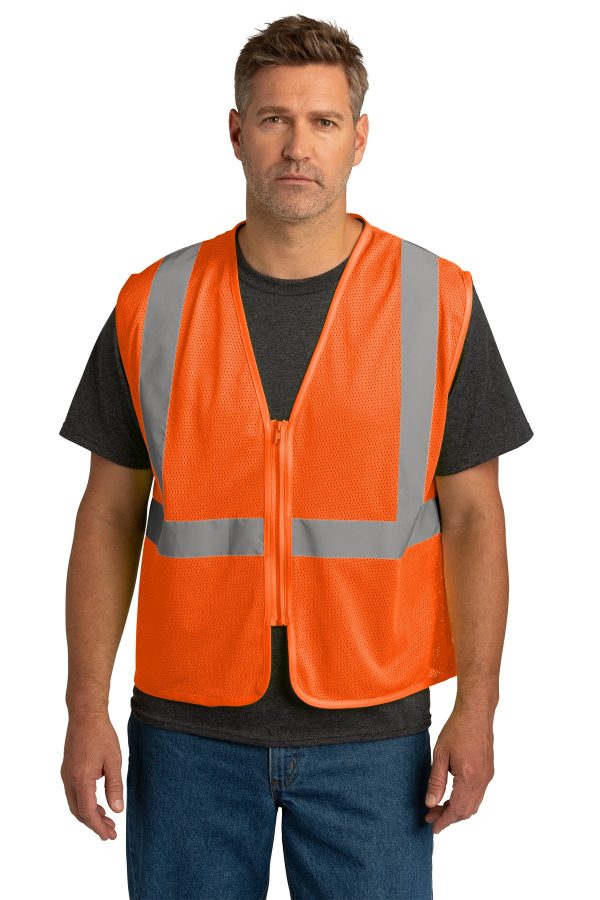 CornerStone  ANSI 107 Class 2 Economy Mesh Zippered Vest. CSV101 - Image 3