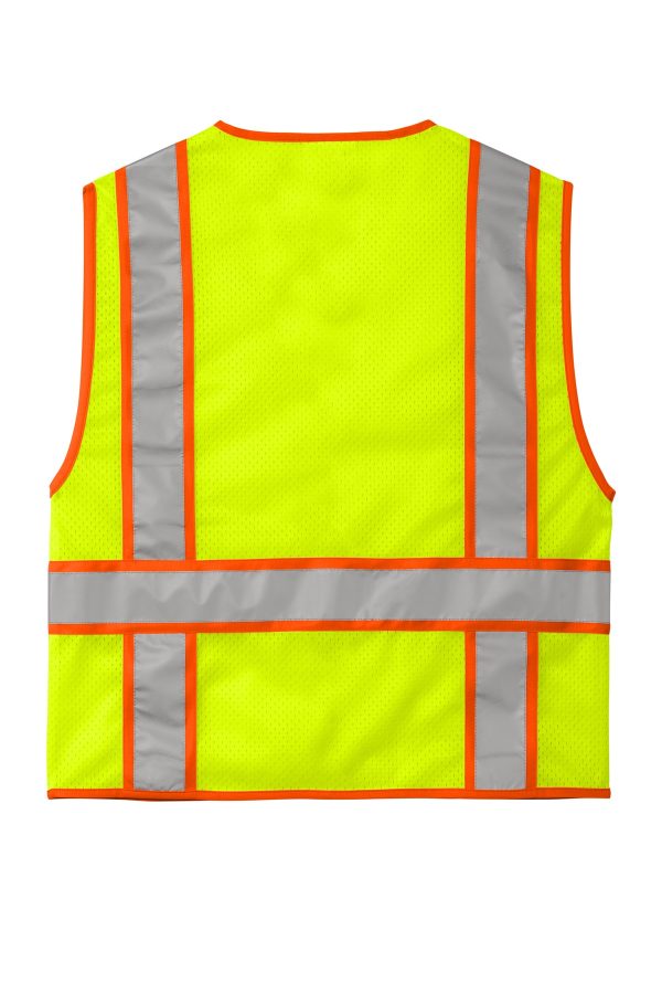 CornerStone ANSI 107 Class 2 Mesh Zippered Two-Tone Vest. CSV103 - Image 2