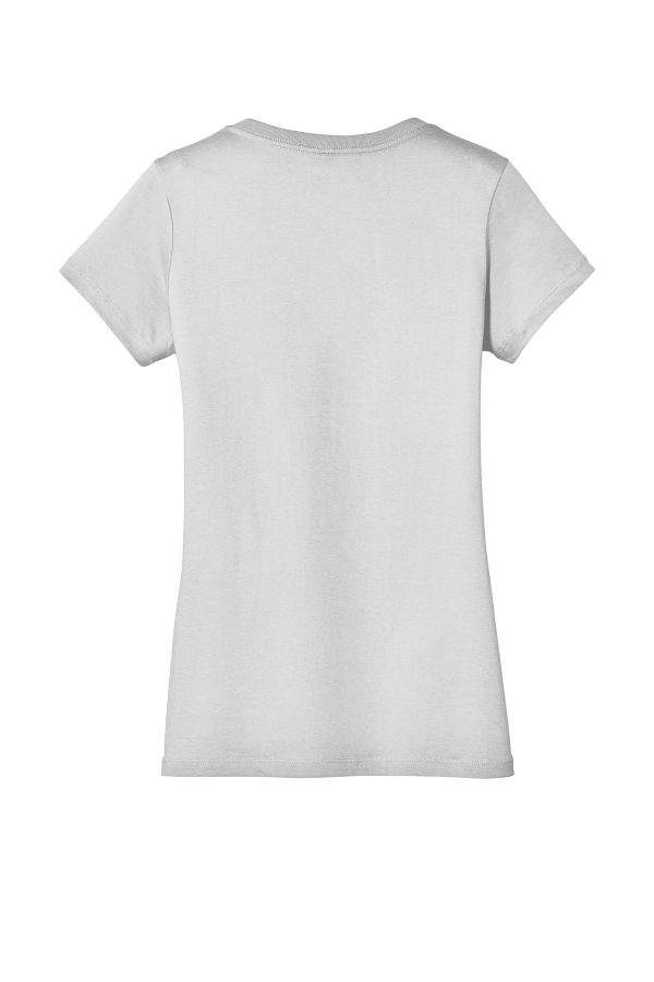 District Women's Perfect Weight V-Neck Tee. DM1170L - Image 2