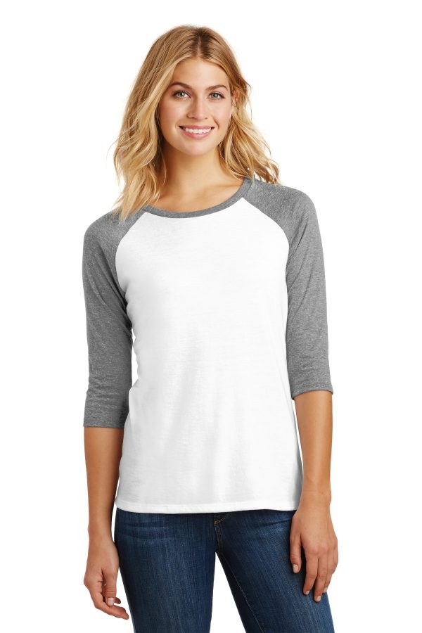 District® Women's Perfect Tri® 3/4-Sleeve Raglan. DM136L - Image 3