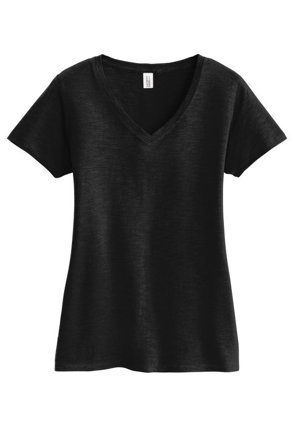 DISCONTINUED District  Women's Super Slub V-Neck Tee. DM3501 - Image 3