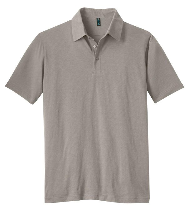 DISCONTINUED District Made - Mens Slub Polo. DM350 - Image 3