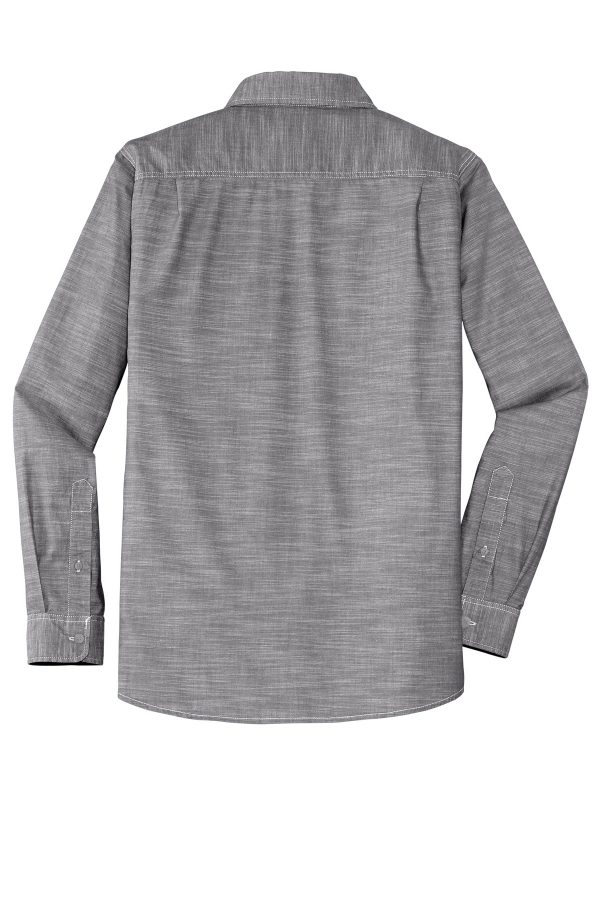 DISCONTINUED District Made - Mens Long Sleeve Washed Woven Shirt. DM3800 - Image 4