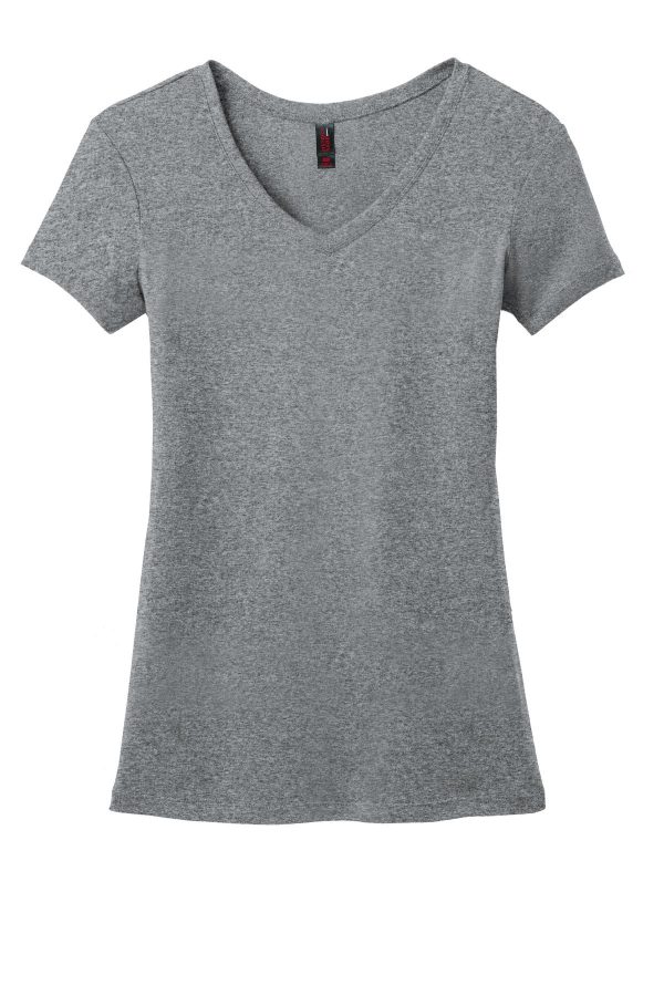 DISCONTINUED District Made Ladies Mini Rib V-Neck Tee. DM401 - Image 3