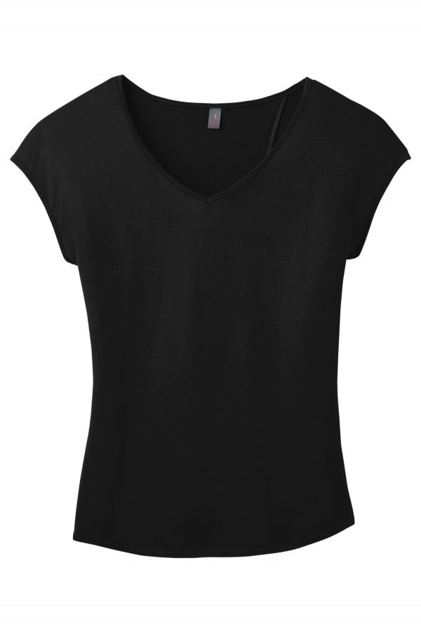 DISCONTINUED District  Women's Drapey Cross-Back Tee. DM416 - Image 3