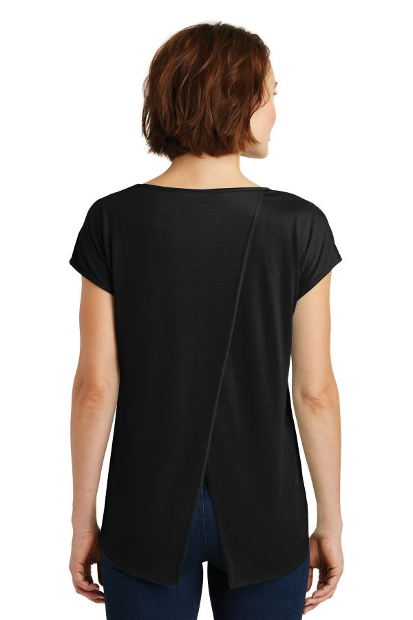 DISCONTINUED District  Women's Drapey Cross-Back Tee. DM416 - Image 2