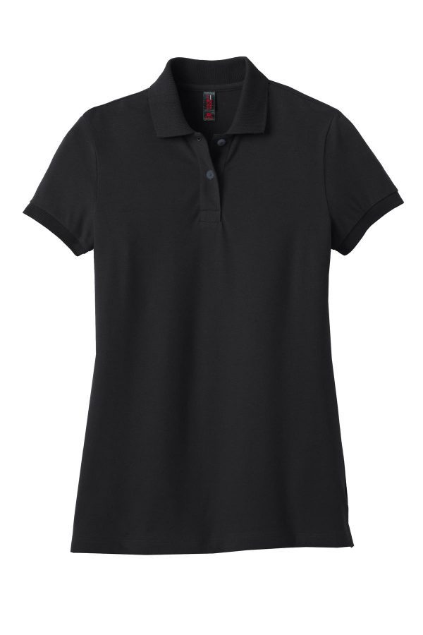 DISCONTINUED District Made Ladies Stretch Pique Polo. DM425 - Image 3