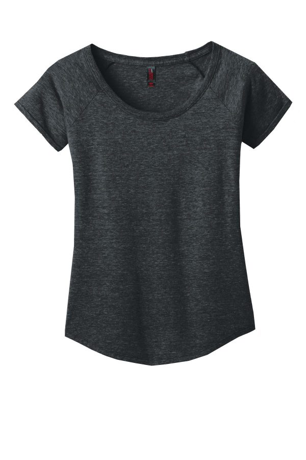 DISCONTINUED District Made Ladies Tri-Blend Scoop Tee. DM443 - Image 3