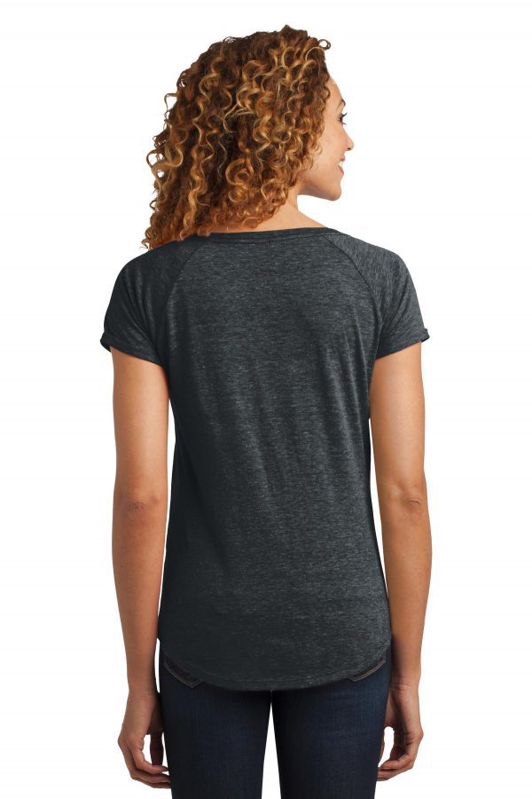 DISCONTINUED District Made Ladies Tri-Blend Scoop Tee. DM443 - Image 2