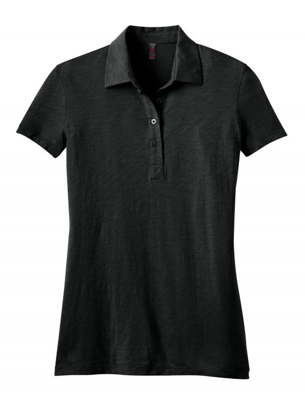 DISCONTINUED District Made - Ladies Slub Polo. DM450 - Image 3