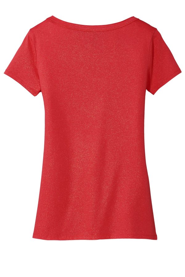 DISCONTINUED District Made Ladies Shimmer V-Neck Tee. DM456 - Image 4