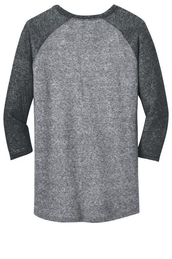 DISCONTINUED District - Young Mens Microburn 3/4-Sleeve Raglan Tee. DT162 - Image 4