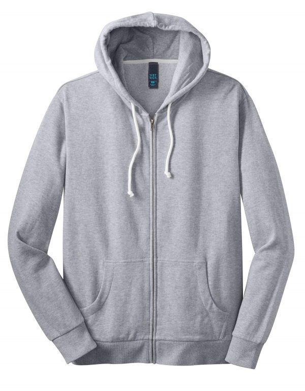 DISCONTINUED District - Young Mens Core Fleece Full-Zip Hoodie DT190 - Image 3