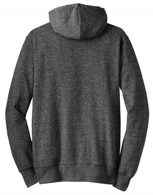 DISCONTINUED District - Young Mens Marled Fleece Full-Zip Hoodie DT192 - Image 4