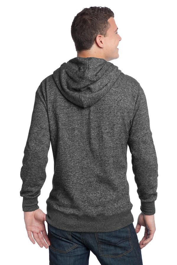 DISCONTINUED District - Young Mens Marled Fleece Full-Zip Hoodie DT192 - Image 2