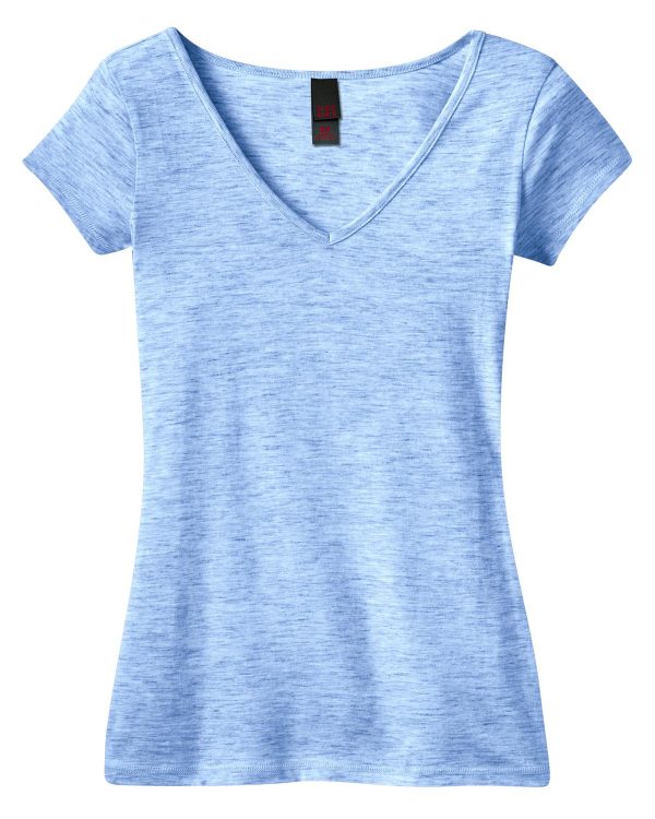 DISCONTINUED District - Juniors Extreme Heather V-Neck Tee DT2001 - Image 3