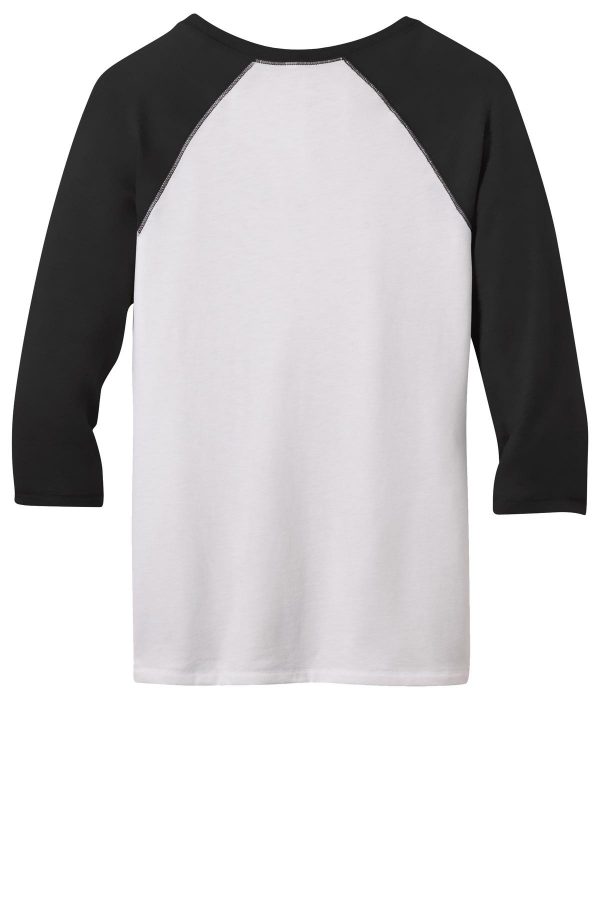 DISCONTINUED District - Juniors 50/50 3/4-Sleeve Raglan Tee. DT228 - Image 3