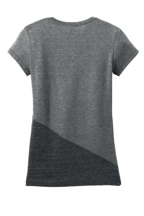 DISCONTINUED District Juniors Tri-Blend Pieced Crewneck Tee. DT243 - Image 4