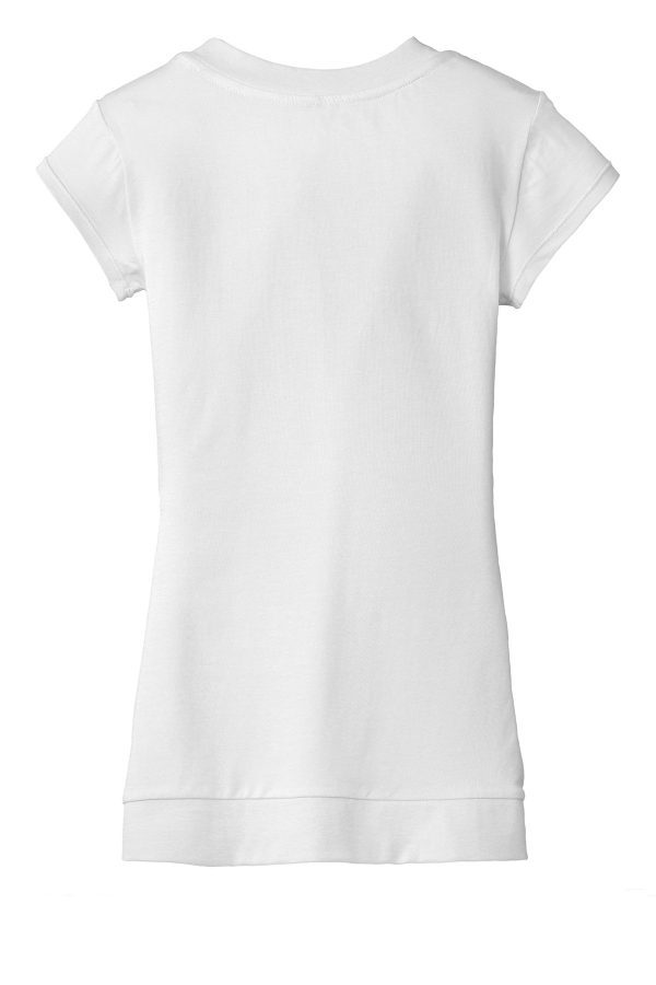 DISCONTINUED District - Juniors Cotton/Spandex Banded V-Neck Tee. DT247 - Image 4