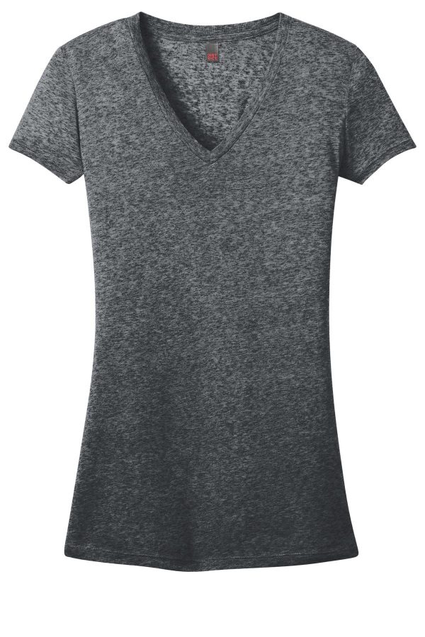 DISCONTINUED District - Juniors Microburn V-Neck Tee. DT261 - Image 3