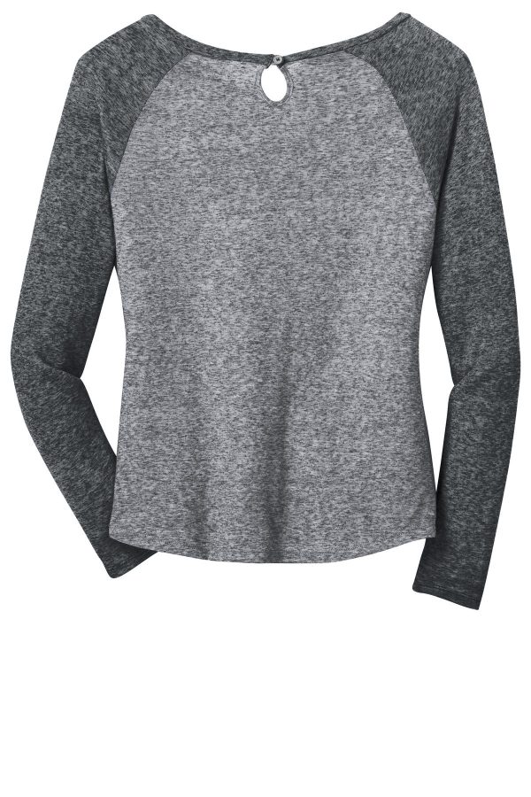 DISCONTINUED District - Juniors Microburn Long Sleeve Raglan Tee. DT262 - Image 4