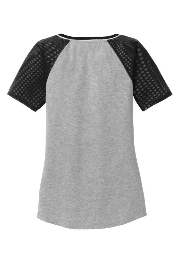 DISCONTINUED District Juniors Mesh Sleeve V-Neck Tee. DT276 - Image 4