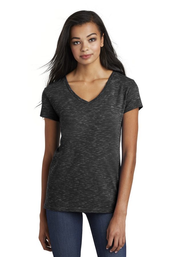 District Women's Medal V-Neck Tee. DT664 - Image 3