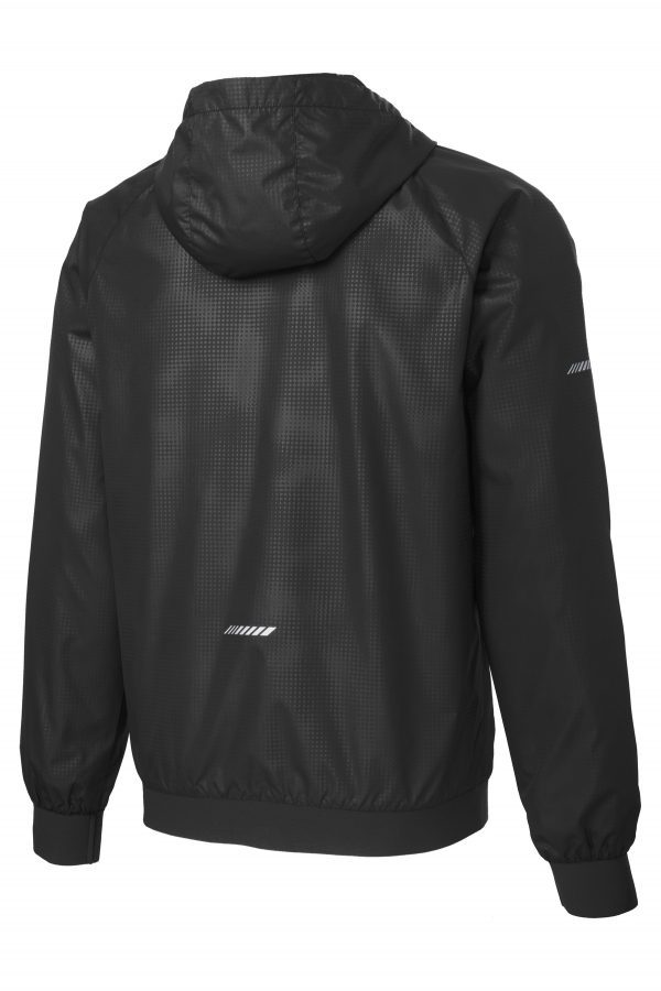 Sport-Tek Embossed Hooded Wind Jacket. JST53 - Image 2