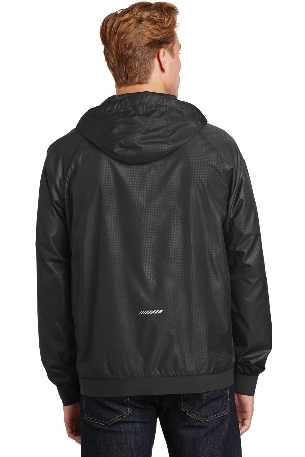 Sport-Tek Embossed Hooded Wind Jacket. JST53 - Image 4