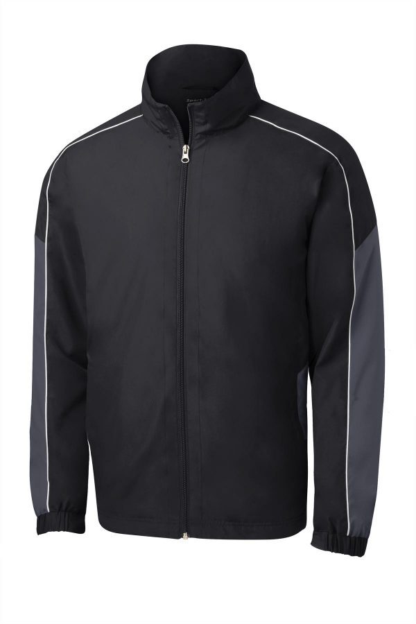 DISCONTINUED Sport-Tek Piped Colorblock Wind Jacket. JST61 - Image 3