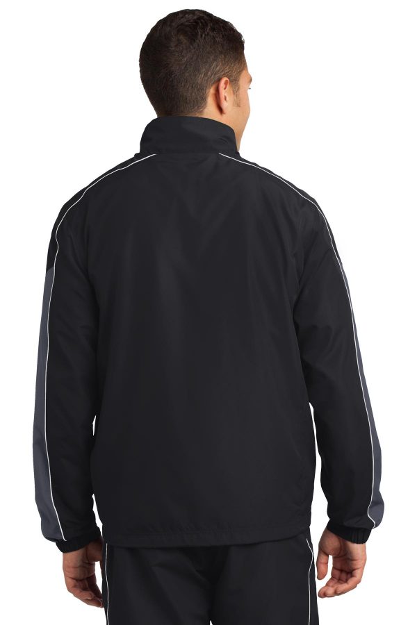 DISCONTINUED Sport-Tek Piped Colorblock Wind Jacket. JST61 - Image 2