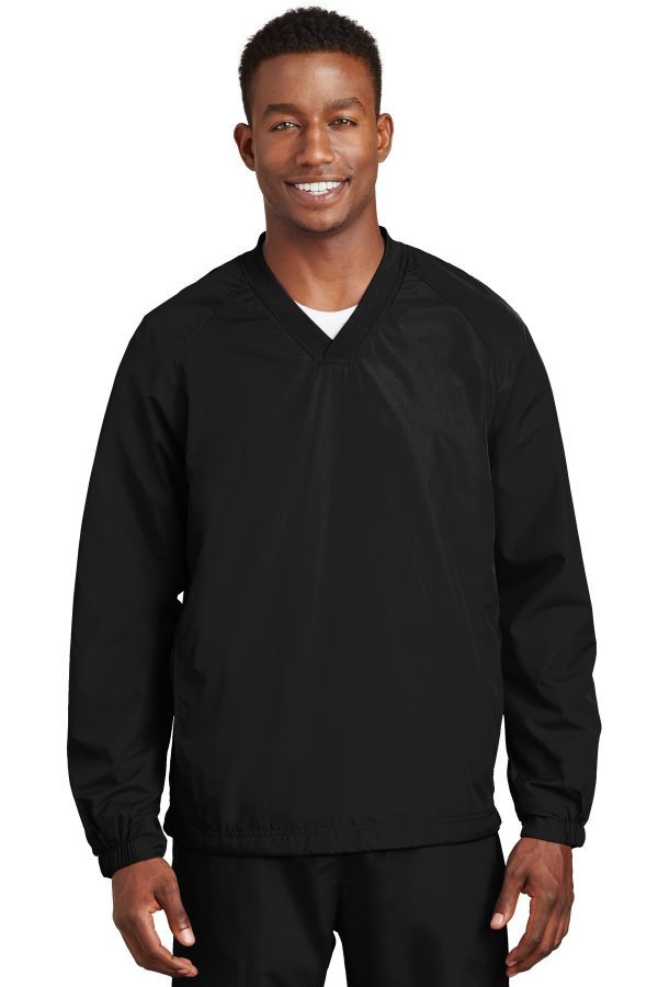 Sport-Tek V-Neck Raglan Wind Shirt. JST72 - Image 2