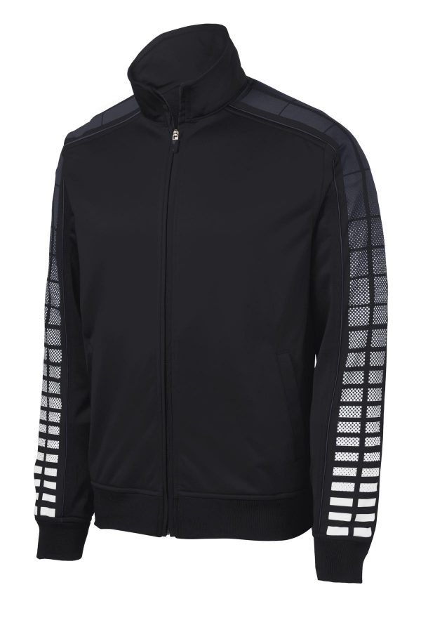 DISCONTINUED Sport-Tek Dot Sublimation Tricot Track Jacket. JST93 - Image 3