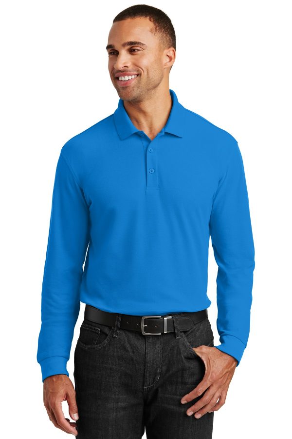 Port Authority Long Sleeve Core Classic Pique Polo. K100LS - Image 3