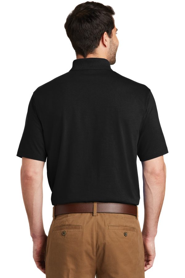 DISCONTINUED Port Authority SuperPro Knit Polo. K164 - Image 2