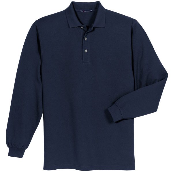 DISCONTINUED Port Authority Long Sleeve Heavyweight Cotton Pique Polo. K320 - Image 3