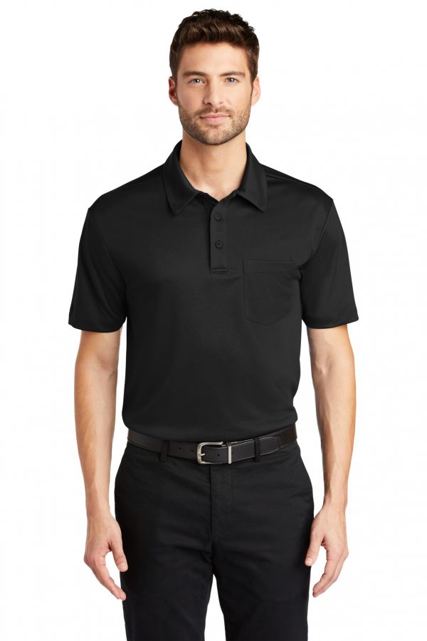 Port Authority Silk Touch Performance Pocket Polo. K540P - Image 3