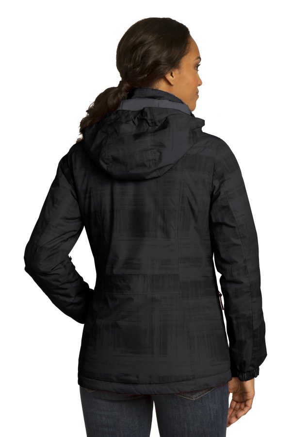 DISCONTINUED Port Authority Ladies Brushstroke Print Insulated Jacket. L320 - Image 2