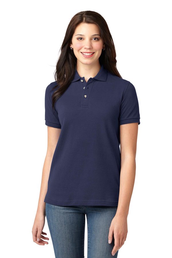 Port Authority Ladies Heavyweight Cotton Pique Polo.  L420 - Image 3