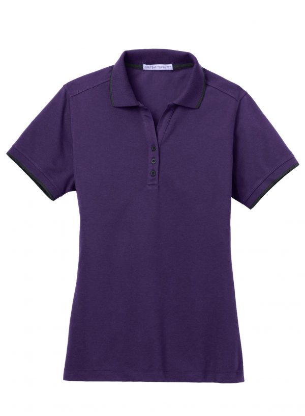 DISCONTINUED Port Authority Ladies Rapid Dry Tipped Polo. L454 - Image 3