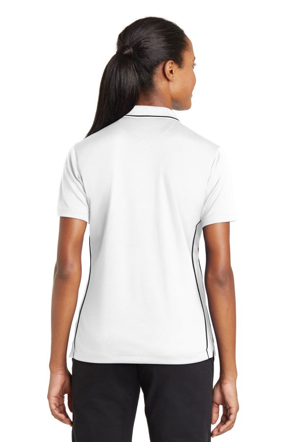 DISCONTINUED Sport-Tek Ladies Dri-Mesh Polo with Tipped Collar and Piping.  L467 - Image 2