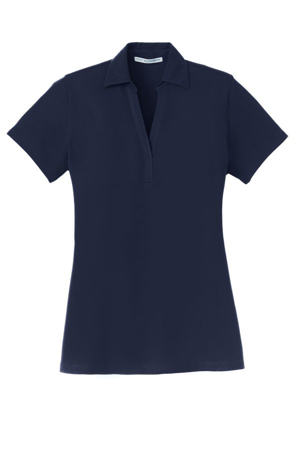 DISCONTINUED Port Authority Ladies Silk Touch Y-Neck Polo. L5001 - Image 3