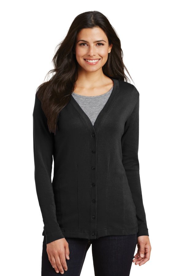 Port Authority Ladies Modern Stretch Cotton Cardigan. L515 - Image 3